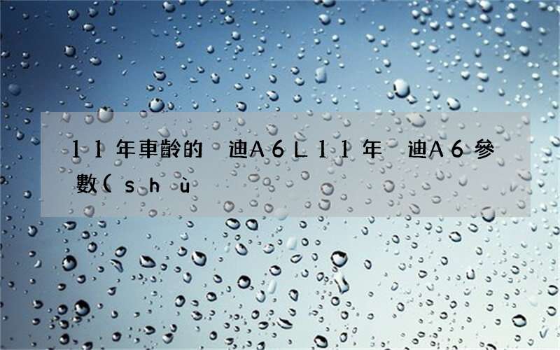 11年車齡的奧迪A6L 11年奧迪A6參數(shù)