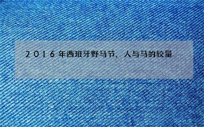 2016年西班牙野马节，人与马的较量