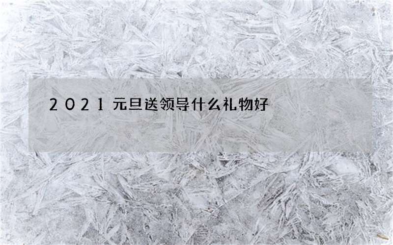 2021元旦送领导什么礼物好