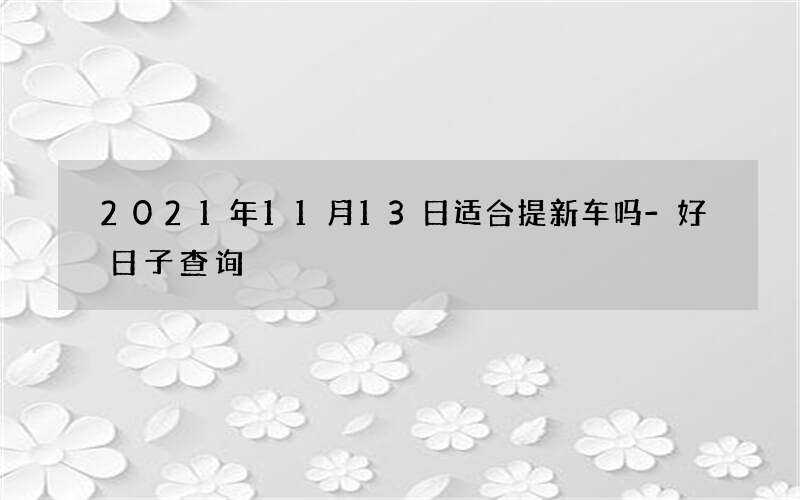 2021年11月13日适合提新车吗-好日子查询