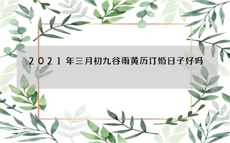 2021年三月初九谷雨黄历订婚日子好吗
