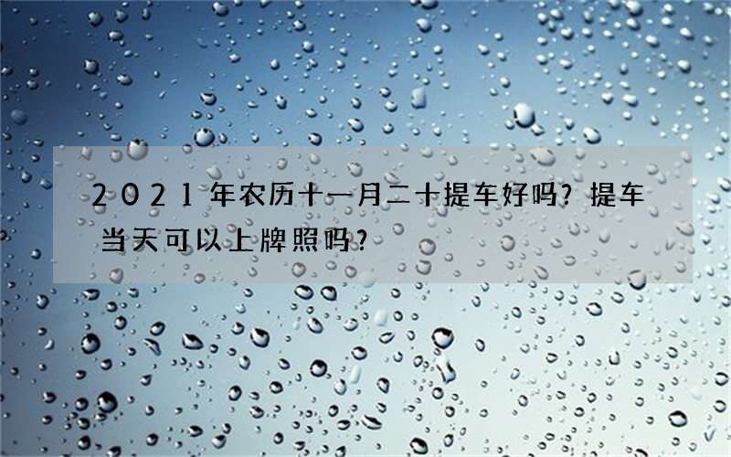 2021年农历十一月二十提车好吗？提车当天可以上牌照吗？