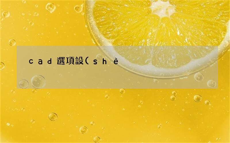 cad打開選項設(shè)置窗口的命令 cad選項設(shè)置快捷鍵命令