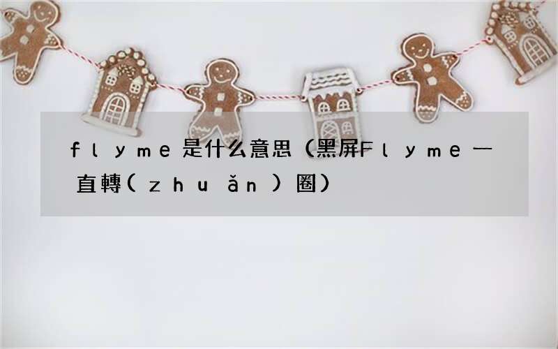 黑屏Flyme一直轉(zhuǎn)圈 flyme是什么意思