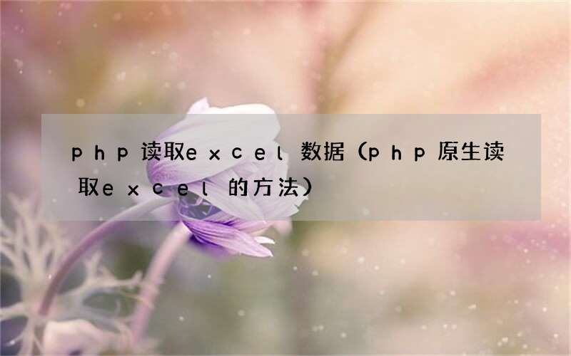 php原生读取excel的方法 php读取excel数据
