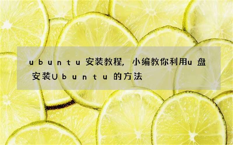 ubuntu安装教程,小编教你利用u盘安装Ubuntu的方法