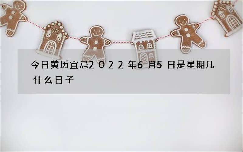 今日黄历宜忌2022年6月5日是星期几什么日子