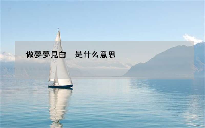 做夢夢見白貓是什么意思