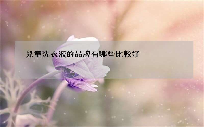 兒童洗衣液的品牌有哪些比較好