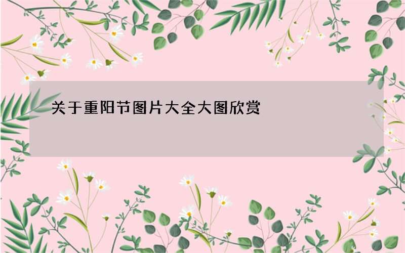 关于重阳节图片大全大图欣赏