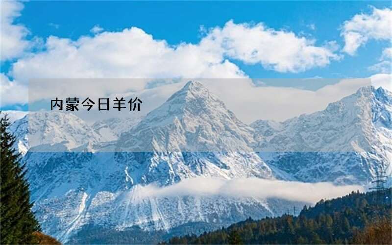 内蒙今日羊价