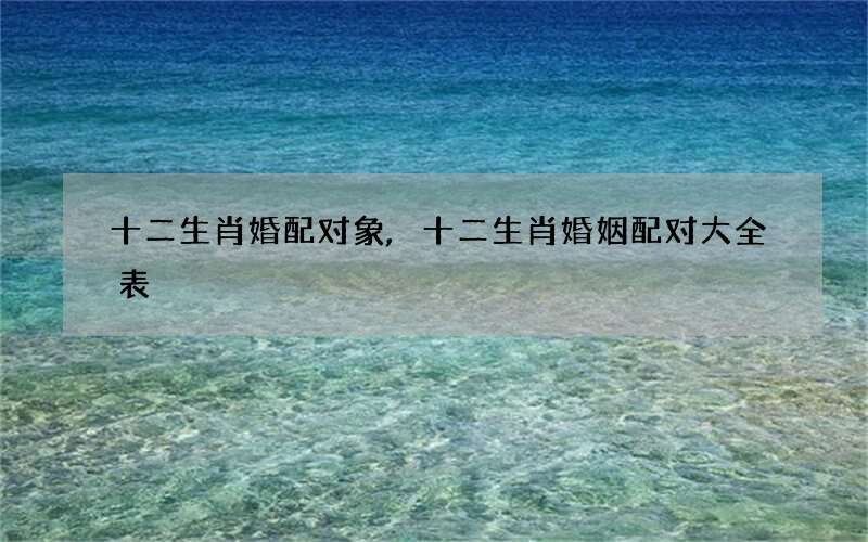 十二生肖婚配对象,十二生肖婚姻配对大全表