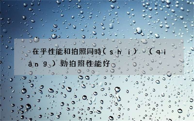 卻在乎性能和拍照同時(shí)強(qiáng)勁 拍照性能好