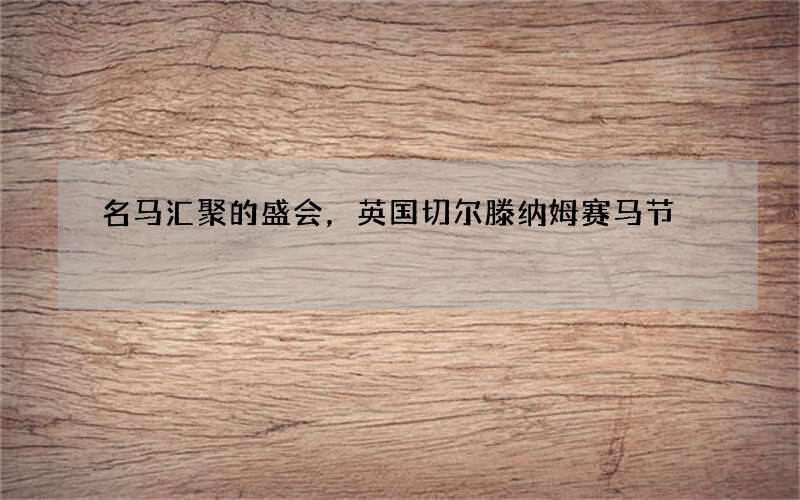 名马汇聚的盛会，英国切尔滕纳姆赛马节