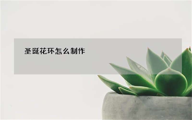 圣诞花环怎么制作