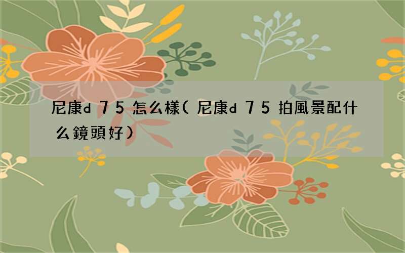 尼康d75拍風景配什么鏡頭好 尼康d75怎么樣