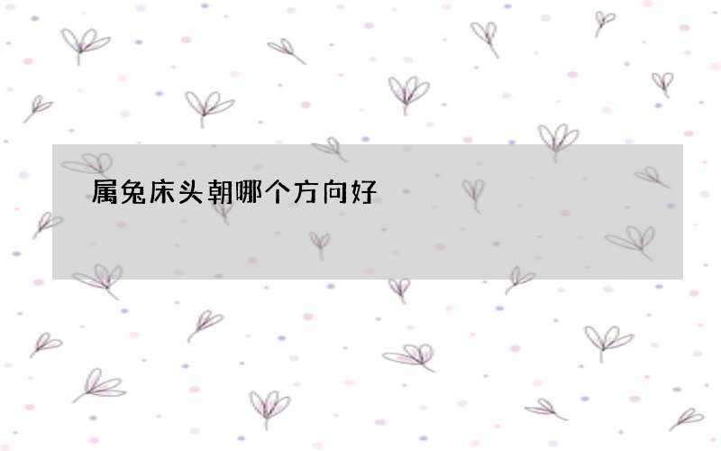 属兔床头朝哪个方向好