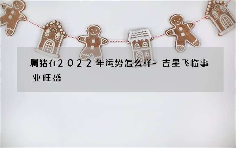 属猪在2022年运势怎么样-吉星飞临事业旺盛