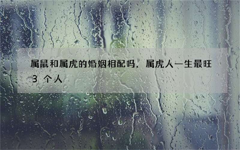属鼠和属虎的婚姻相配吗，属虎人一生最旺3个人