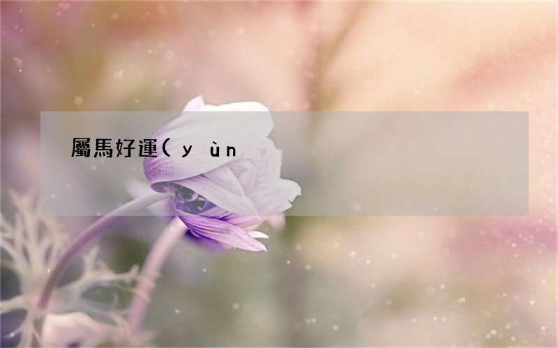 屬馬好運(yùn)和倒霉的年份