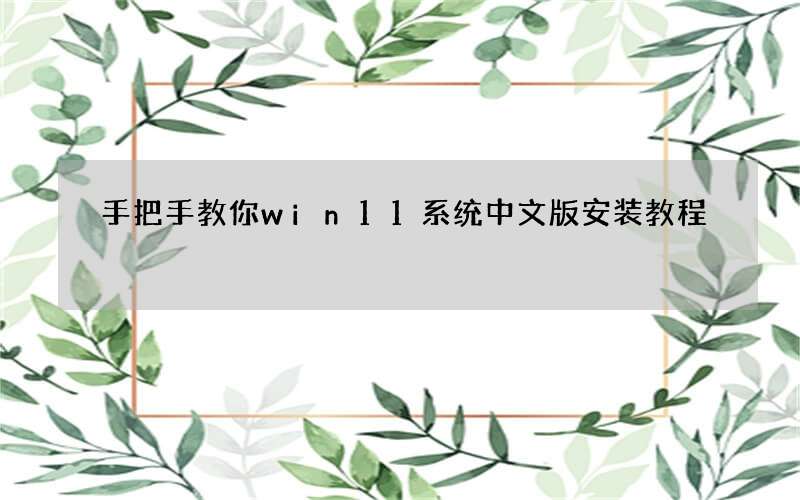 手把手教你win11系统中文版安装教程