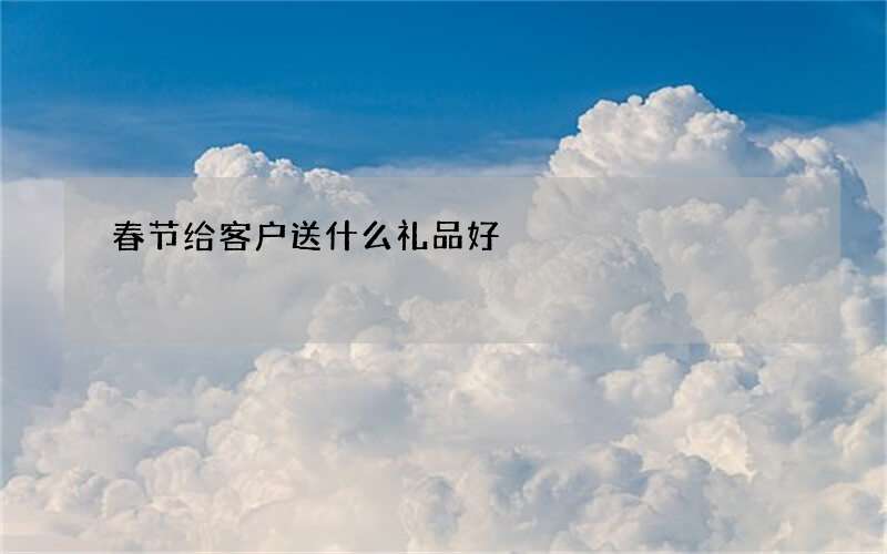 春节给客户送什么礼品好