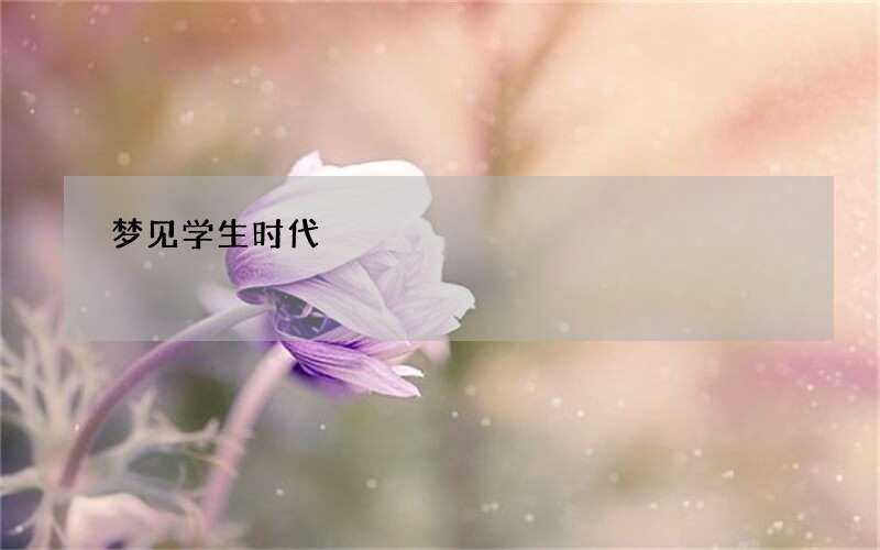 梦见学生时代