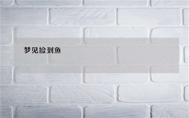 梦见捡到鱼