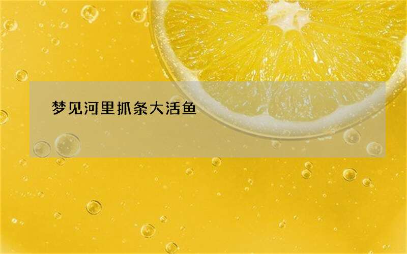 梦见河里抓条大活鱼