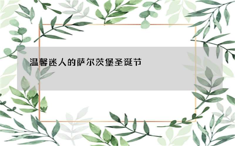 温馨迷人的萨尔茨堡圣诞节