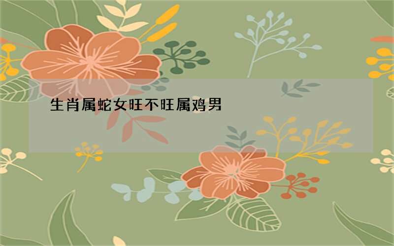 生肖属蛇女旺不旺属鸡男