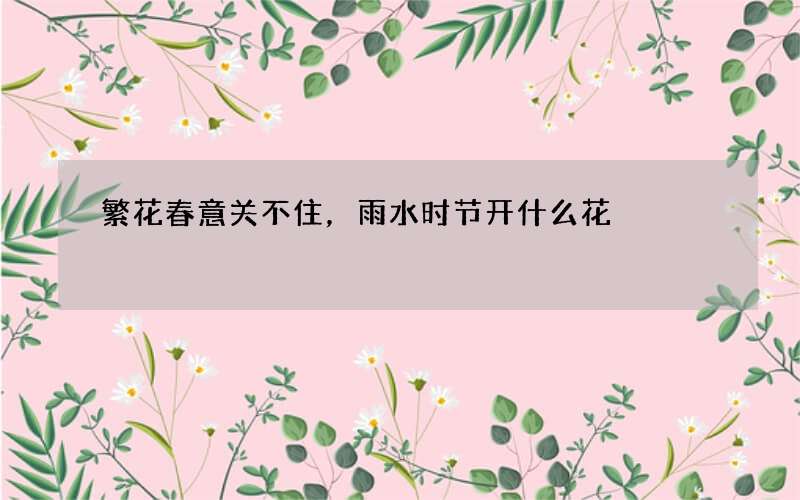 繁花春意关不住，雨水时节开什么花