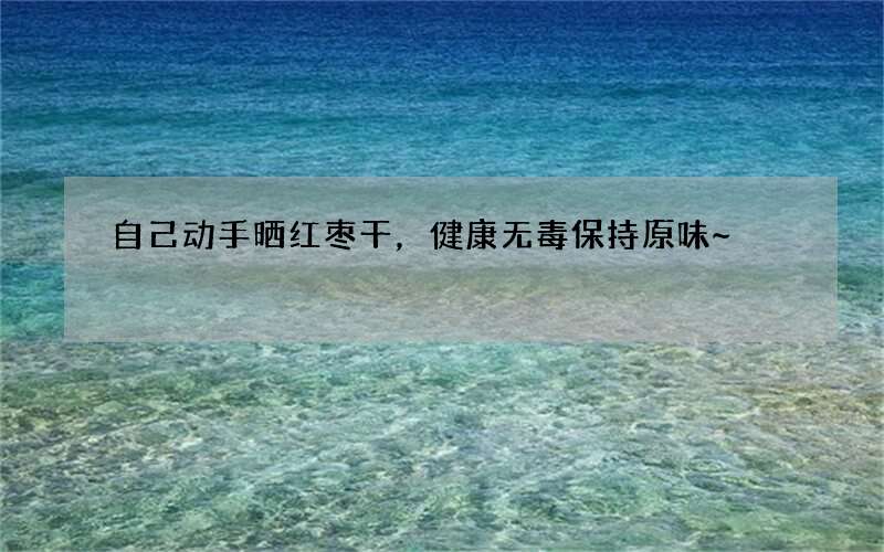 自己动手晒红枣干，健康无毒保持原味~
