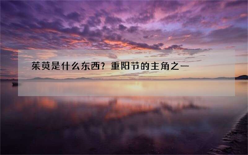 茱萸是什么东西？重阳节的主角之一