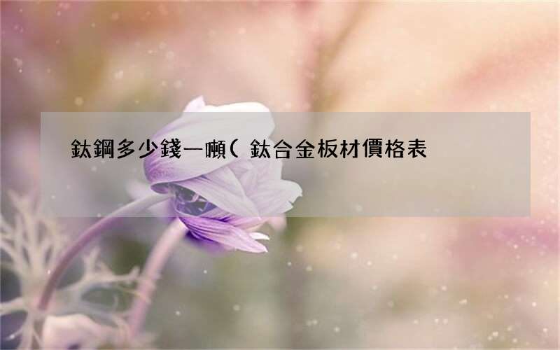 鈦合金板材價格表 鈦鋼多少錢一噸