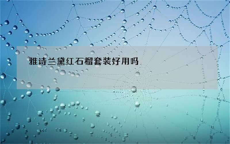 雅诗兰黛红石榴套装好用吗