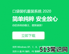 口袋装机一键重装系统软件的使用教程